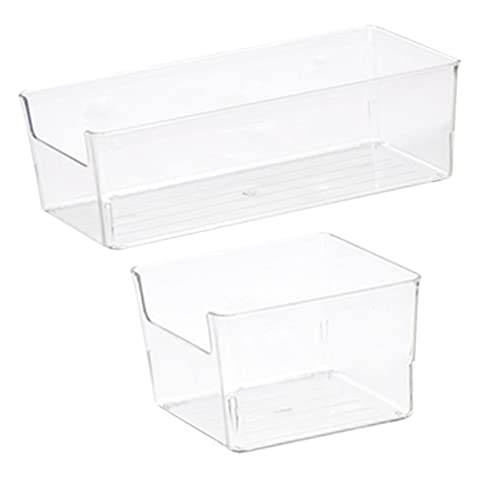 Lurrose 2 Stücke Boxen Schubladen-organizer Sortierboxen Für Kleinigkeiten Schranktrenner Schubladentrenner Für Zu Hause Kommodenteiler Kommode Aufbewahrungsbehälter Acryl Transparent von Lurrose