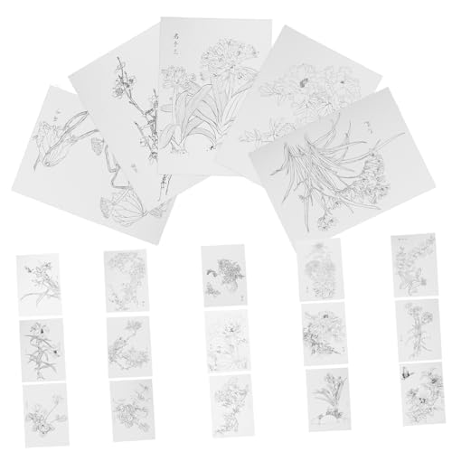 Lurrose 20 Blatt Aquarell Malpapier Skizzieren Malpapier Malzubehör Aquarell Graffiti Papier Zeichenzubehör Praktisches Malpapier Zeichenpapier Für Anfänger von Lurrose