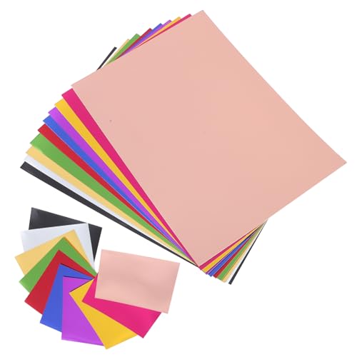 Lurrose 20 Blatt Farbiges Dekorpapier Kartonpapier Farbiges Papier Bastelpapier Metallisches Papier Für Kunst DIY Material DIY Zubehör Kartenherstellungszubehör Farbiger Karton von Lurrose