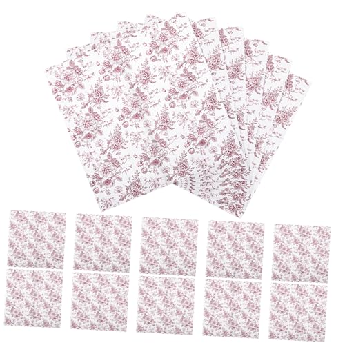 Lurrose 20 Blatt Geschenkpapier Pastell Geburtstag Seidenpapier Rosa Seidenpapier Hochzeitsdekor Seidenpapierverpackung Verpackungspapier Gefälschte Blumen Taschentuch Strauß Rot von Lurrose