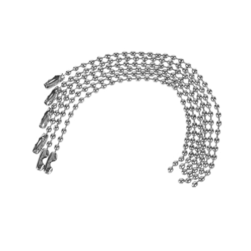 Lurrose 20 Stück 24 Mm Metallkette Mit Erkennungsmarke Titankette Schlüsselanhänger Für Schmuck Kettenanhänger Vernickelte Kette Verbindungsverschluss Kugelkette von Lurrose