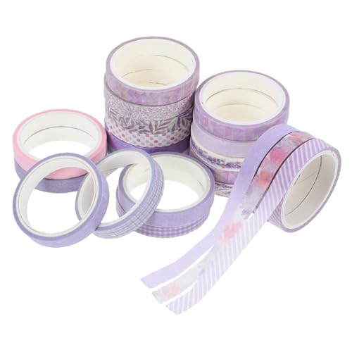 Lurrose 20 Stück farbiges Washi-Tape Washi Tape bunt Buntes Dekoband Zubehör für die Kartenherstellung Klebeband für Scrapbooking Scrapbook-Aufkleber Boho-Washi-Tape Japanisches Papier von Lurrose