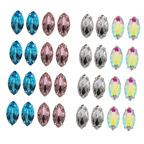 Lurrose 200 Stück 4 4 Klauen Kristall party decoration party dekoration Kleidungsdekoration shoe charms Dekorationen für uñas Schmucksteine ​​aufnähen Strasssteine ​​aus Glas Glaskristall von Lurrose