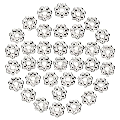 Lurrose 2000 Stk Blumenperlen Aus Kunststoff Bausätze Edelstein Schmuck Abstandsperlen Halskette Perlen Bead Spacer Charms Reize Kit Zur Schmuckherstellung Diy-perlen Bausatz Weiß Plastik von Lurrose