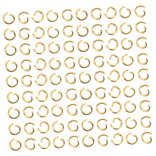 Lurrose 200st Offener Ring Aus Edelstahl Schmuck Biegeringe Kleiner Spaltring Herstellung Von Ringen Für Halsketten Schmuckzubehör Ringe Biegeringe Für Schlüsselanhänger Golden Metall von Lurrose