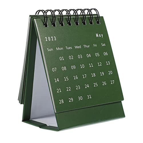 Lurrose 2023 Mini-Tischkalender tragbarer Tisch Tischkalender mit Löchern Standkalender tischkalender basteln schreibtischkalender schöner Minikalender kleiner Bürokalender Papier Green von Lurrose