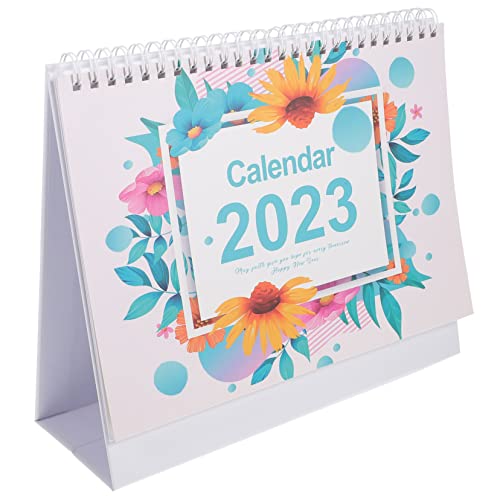 Lurrose 2023 Vollständiger Englischer Tischkalender Schreibtisch-fliping-kalender Großer Kalender Retro Schreibtisch Staffelei Heimbüro Zeitplaner Kalender Mini-schreibtisch Uhr Tag Papier von Lurrose