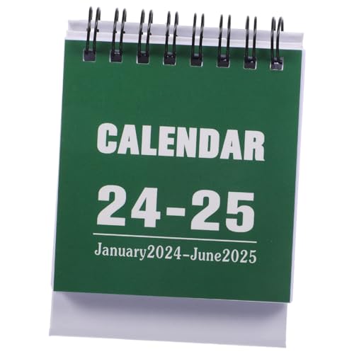 Lurrose 2024 Kleiner Tischkalender Trocken Abwischbarer Kalender Bürodekoration Kalenderschreibtisch Tischkalender 2023-24 Kalender De Staffelei-tischkalender Neujahrskalender Papier Green von Lurrose