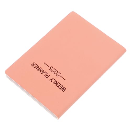 Lurrose 2025 Taschen-Wochenplaner für freunde monatsübersicht Ideal Taschenkalender Büro Gebundene Ausgabe notizbuch Notizblock Monatsplaner Buch Mini-Planer monatlich Pu Rosa von Lurrose