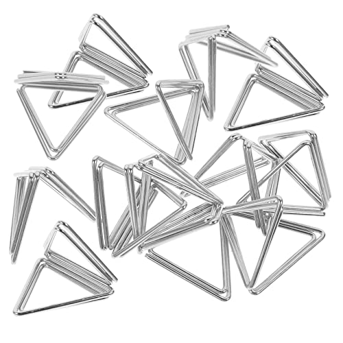 Lurrose 20St Dreieckiger Visitenkartenhalter Memo-Clips Platzkarten-Clips Fotohalter Mini-Platzhalter büromaterial bürogadges hochzeitsdeko Tischnummernhalter Bild-Foto-Clips Eisen Silver von Lurrose