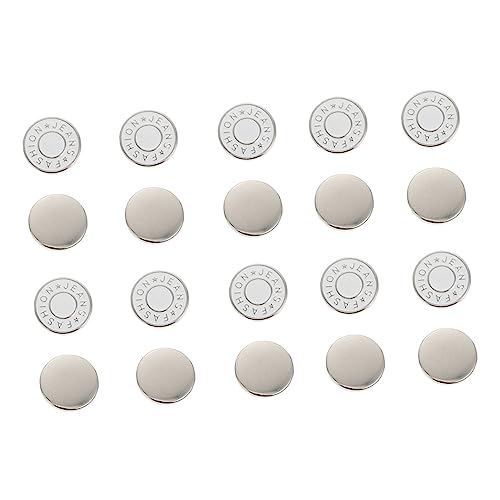 Lurrose 20St Nagelfreie Metallknöpfe Jeansknopf Ausschalter Druckknöpfe Druckknopf Tasten kinderknöpfe buttons for jeans Ersatzknöpfe nagelfreie Jeansknöpfe Hosen-Accessoire Legierung von Lurrose