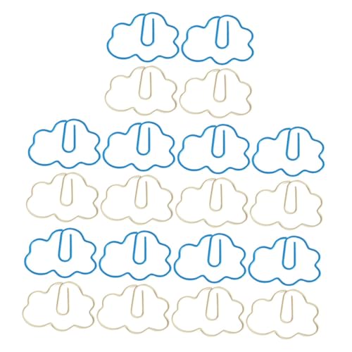 Lurrose 20St Wolke Büroklammer Häschen-Büroklammern in loser Schüttung Papier Büroklammern Klemmen briefumschläge paperclips paper clip Office-Datei-Clips dekorative Büroklammern Metall von Lurrose