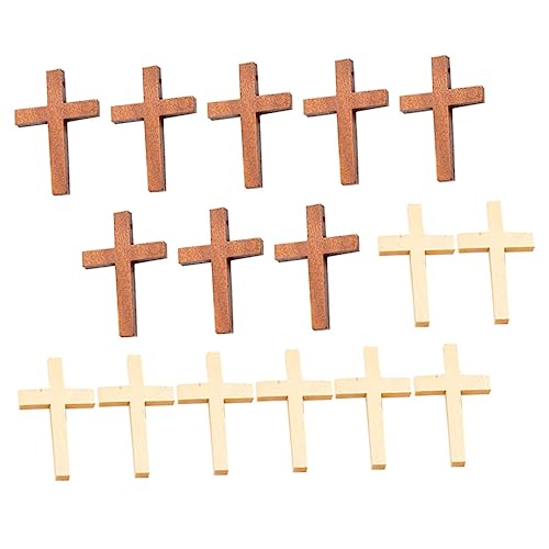 Lurrose 20St kreuzen home decor wohnungseinrichtung Ökologische Holzkreuz Holzanhänger bastelzeug the craft Dekoration Kreuz Charme Miniatur Holzkreuz selber machen kompaktes DIY-Holzkreuz von Lurrose