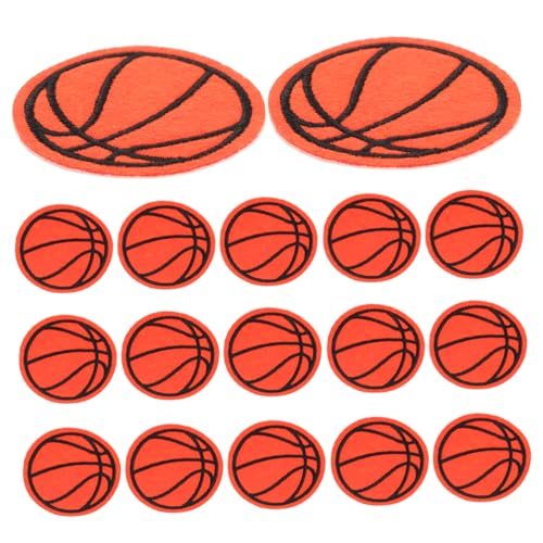 Lurrose 20st Basketball-stickerei-patch Kleidungszubehör Mantelflicken Selber Machen Kompakte Kleiderflicken Abriebfeste Kleidungsflicken Kleine Fellflecken Kleine Hutflecken Polyesterrad von Lurrose