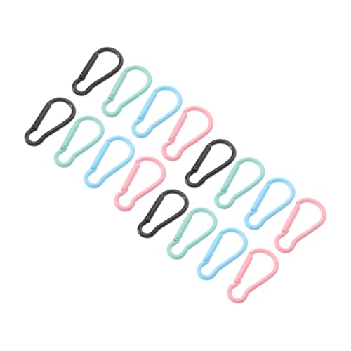 Lurrose 20st Farbiger Aluminiumschmuck Outdoor-überlebensausrüstung Campingkarabiner Kletterschnallen Karabinerverschluss Outdoor-Werkzeuge Zum Bergsteigen Schlüsselanhänger Karabinerhaken von Lurrose