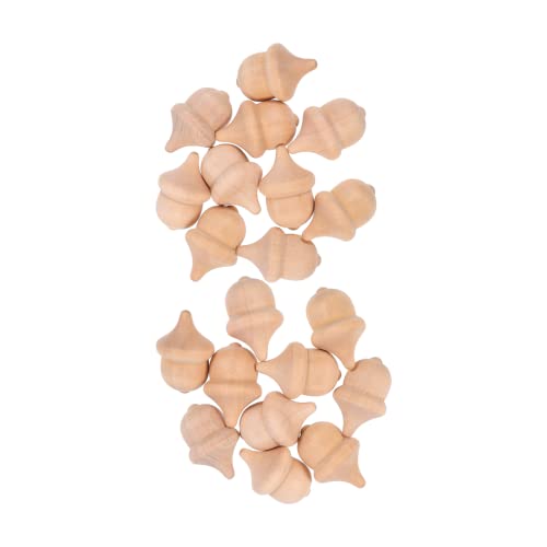 Lurrose 20st Holzspielzeug Klein Mini-pilze Basteln Miniaturen Unvollendete Peg-puppen Lackierbar Holzschmuck Selber Machen Leeres Holzhandwerk Malen Hölzern Khaki von Lurrose