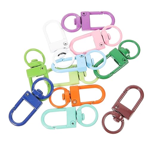 Lurrose 20st Wichtige Verbindungselemente Zum Basteln Mini-karabiner Anschlüsse Schlüsselkarabiner Karabinerverschluss Schlüsselband Haken Ringe Bausatz Tasche Auto Kette Colorful Metall von Lurrose