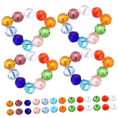 Lurrose Bunte Perlen 210 Stk Kristallperlen Schmuckbasteln Beads for Jewellery Goldene Alphabetperlen Spacer-charm-perlen Edelstein Schmuckherstellung Aus Perlen Loser Perlenanhänger Glas von Lurrose