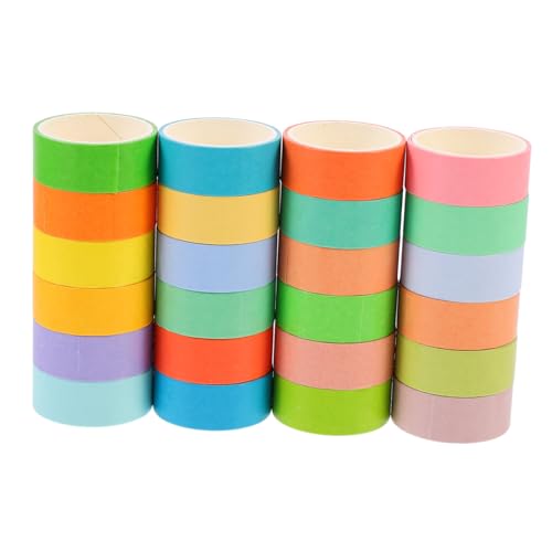 Lurrose 24 Rollen Klebeband Punkt Körper Sammelalbum Maskierung klares Blumenband the washi tape washi-tape weihnachtsdeko dekorative Bänder dekorbänder selber machen Japanisches Papier von Lurrose