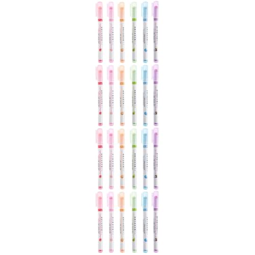 Lurrose 24 Stk Linearer Textmarker Textmarker-tintenmarker Zeichenstifte Expo-marker Planke Highlighter Stick Markierungen Textmarker in Verschiedenen Farben Textmarker Marker Plastik von Lurrose