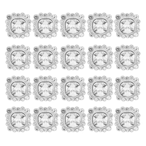 Lurrose 24 Stück Strass-Kristallknöpfe: Nähknopf für Hochzeitskleid, DIY-Bastelarbeiten, Kleidung, Taschen, Verzierung, Dekoration, Silber Lurrose 24 Stück Strass-Kristallknöpfe: Nähknopf für Hochzeitskleid, DIY-Bastelarbeiten, Kleidung, Taschen, Verzierung, Dekoration, Silber von Lurrose