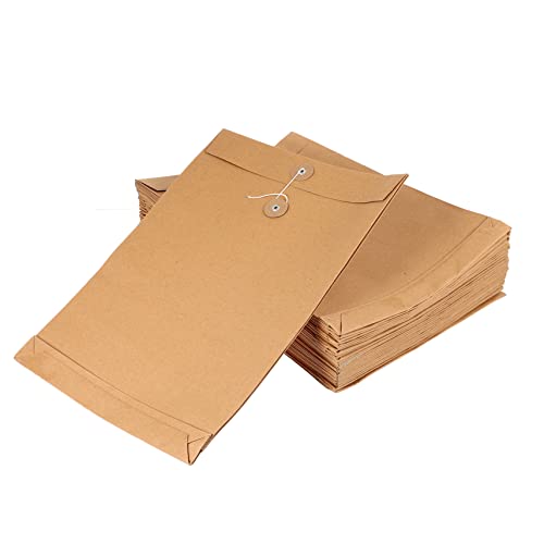 Lurrose 25 Stück Dokumententragetasche Kraftpapier Portfolio Umschläge Kraftpapier Umschläge Kraftpapier Dokumentenmappen Pergamentumschläge Poly Umschlagmappen Braune Umschläge von Lurrose