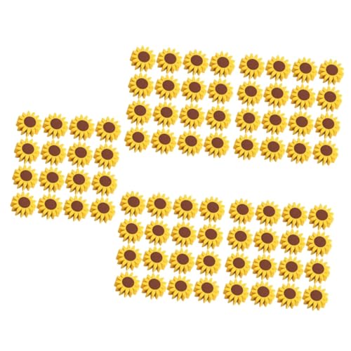 Lurrose 250 Stk Sonnenblumen-holzperlen Perlen Zur Schmuckherstellung Flache Sonnenblumenperlen Perlenanhänger Diy Liefert Basteln Sie Diy-perlen Blumengirlande Für Den Tisch Yellow von Lurrose