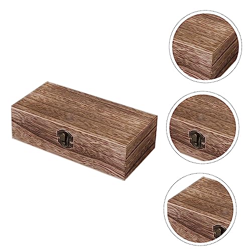 Lurrose 2Er-Box Holzkasten schmuckkästchen storage boxes ringaufbewahrer living room decoration aufbewahrungbox Schmuck-Organizer-Fach Mini-Schatztruhe Schmuck Organizer klar antikes Dekor von Lurrose