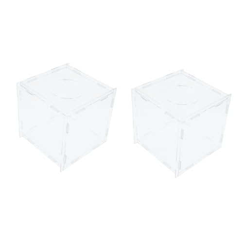 Lurrose 2Er-Box Lotterie-Box gutschein box gutscheinbox kisten Verlosungskiste gaming boxen party box klare Vitrine Karte Trophäenschrank Schließfach Halter Tombola liefert Acryl von Lurrose