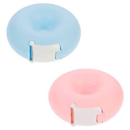 Lurrose 2St Bandschneider Polsterband unsichtbares Klebeband Mini- Bandschneideständer Bandhalter tape dispenser tape cutter Bandaufbewahrungsschneider Klebebandabroller Abs Blue von Lurrose