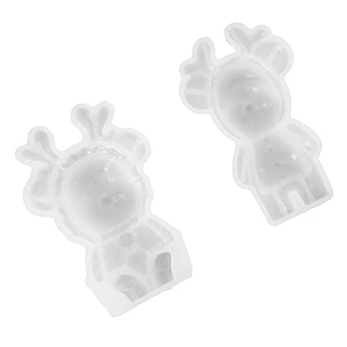 Lurrose 2St Elch Schimmel ideen weihnachtsgeschenke weihnachtgeschenke christmas Weihnachtsseifenformen Bonbonformen Silikonform Formen selber machen Kieselgel Transparent von Lurrose