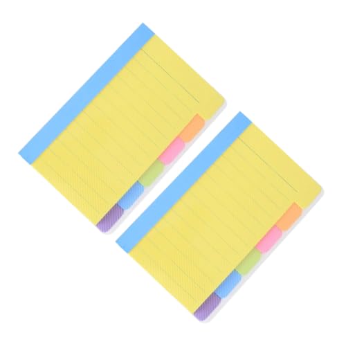 Lurrose 2St Haftnotizbuch sticky notes book selbstklebende notizzettel selbstklebender Notizblock selbstklebende Notizblöcke Haftnotizblock Notizbücher Planer Haftnotizen Schulheft Papier von Lurrose