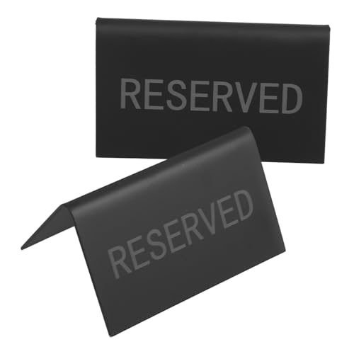 Lurrose 2St Platzreservierungsschild reservierte Tischschilder-Dekoration Tag „Hochzeit reserviert“. Tischreservierung Reserviert-Schild tisch reserviertes zeichen Partyzubehör Black von Lurrose