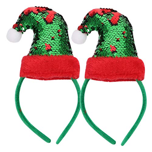 Lurrose 2St Weihnachtsmütze Stirnband weihnachts kopfschmuck weihnachtskopfschmuck weihnachtsmütze haarband traje de santa claus para niño Haargummis Geschenk Weihnachtskopfbedeckung Blitz von Lurrose