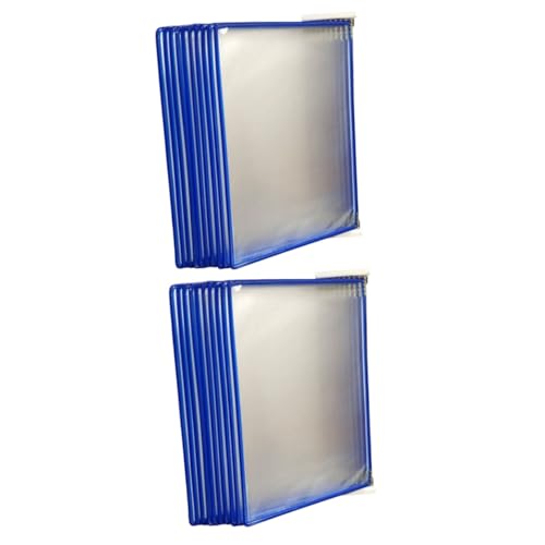 Lurrose 2St an der Wand befestigter Aktenordner Dateiordner-Organizer Wandhalterung hanging file folders unterlagen organizer Dokumentenregal zum Aufhängen Hängemappe für Akten PVC Blue von Lurrose