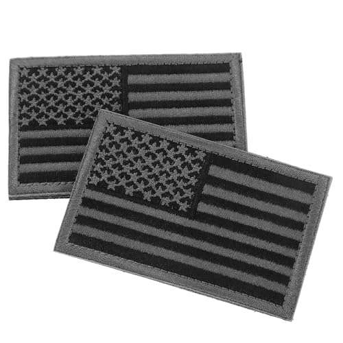 Lurrose 2St selbstklebender usa flag patch selbstklebende flicken Adhesive Patch Flaggen der Welt Aufkleber Gürtel Armee Pole Banner amerikanische flagge patch USA-Flaggen-Patch Dark Grey von Lurrose