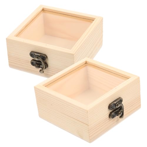 Lurrose 2er-box Aus Holz Geschenkboxen Für Hochzeiten Gastgeschenke Für Hochzeitsfeiern Schmuckorganisator Für Halsketten Terrarium Dekor Schmuck-organizer Legierung von Lurrose