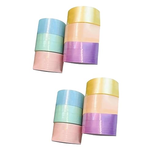 Lurrose 2sets Goo-ball-tape Klebeband Nachfüllt Farbiges Band Spender Boxen Mit Deckel Hühner Dekompressionsspielzeug Klebeband Klebriges Ballband Plastik 6rolls*2 von Lurrose