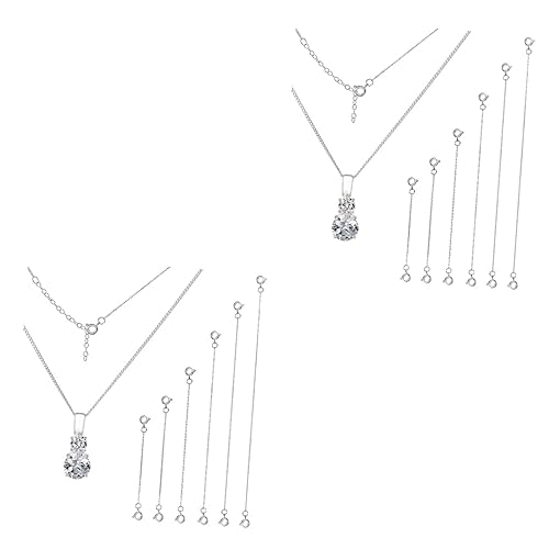 Lurrose 2sets Schwanzkette Halsketten Kettenverlängerungen Perlen Für Die Herstellung Von Armbändern Anhänger Für Die Schmuckherstellung Armbandverlängerung Bausatz Türkis Kupfer 6pcs*2 von Lurrose