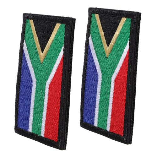 Lurrose 2st Am Armband Südafrika-flagge-applikation Südafrika-flagge-patches Südafrika-ornamente Zarte Südafrikanische Flecken Flaggenpatch Südafrika-patches Stoff von Lurrose