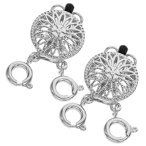 Lurrose 2st Geschichtete Halsketten Schnalle Sonnenblumen-kettenverschlüsse Schmuck-separatoren Halskettenverschluss Verbindungsschnalle Für Schmuck Slide-lock-verschlüsse Silver Metall von Lurrose