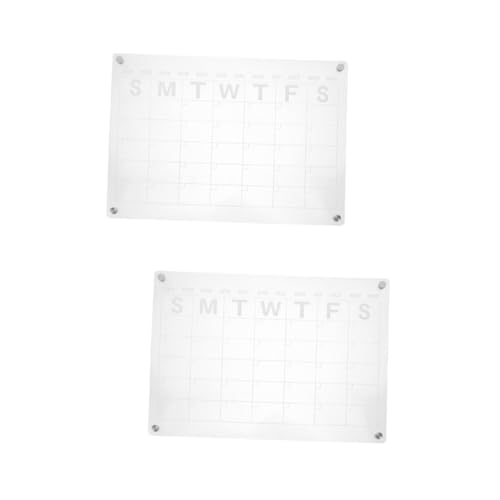 Lurrose 2st Magnetische Wochenkalender-planungstafel Liste Magnetisches Zeichenbrett Markierungen Kühlschrank-magnettafel Magnetische Tapete Magnettafeln Pastell Schild Acryl Transparent von Lurrose