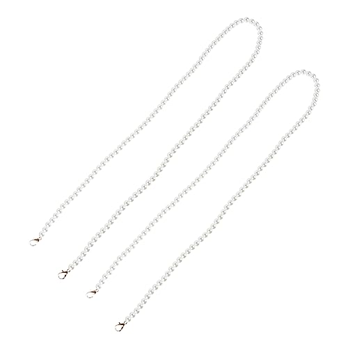 Lurrose 2st Perlenkette Schmuck Griffe Die Einkaufstasche Schlüsselband Nieten Bausatz Knopf Set Zur Herstellung Von Ohrringen Set Zur Herstellung Von Armbändern Tasten Plastik Weiß von Lurrose