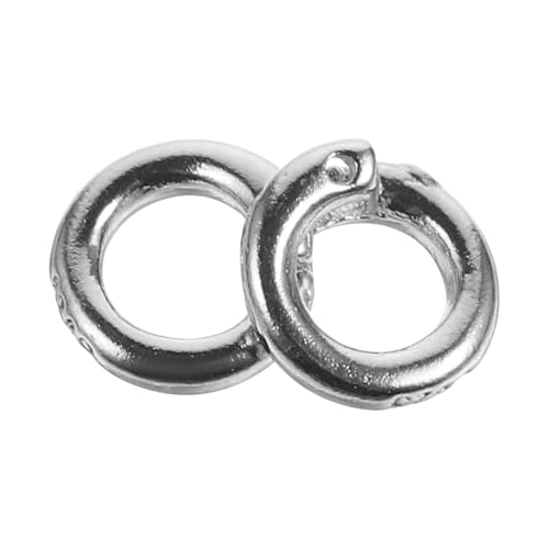 Lurrose 2st Schmuck-verbindungsring Silberketten Für Die Schmuckherstellung Silberne Halskettenkette Silberne Biegeringe Haken Schlüsselringe Silberringe Schlüsselbund S925 Silber Silver von Lurrose