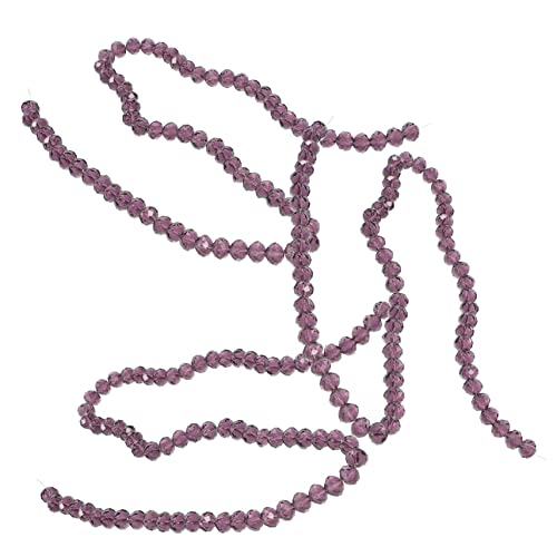 Lurrose 3 Facettierte Perlen Kette Kinderspielzeug Zubehör Zur Schmuckherstellung Schmuck Selber Machen Tourperlen Webstuhl Makramee Rosa Blumenkränze Edelstein Reize Violett Kristallglas von Lurrose