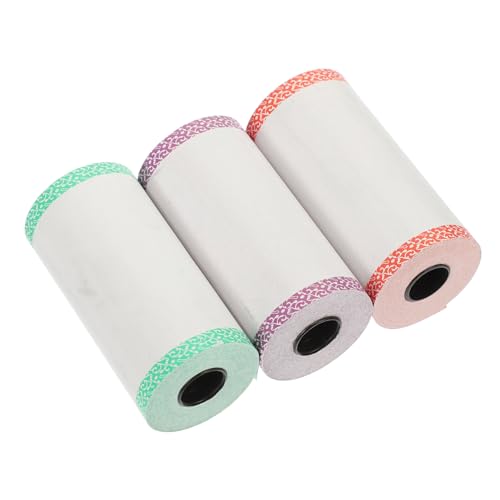 Lurrose 3 Rollen Drucken Von Thermopapier Planeraufkleber Kopierpapier Kettenradpapier Küchenpapier Thermodruckerpapier Pos Quittungspapier Etikettendrucker von Lurrose