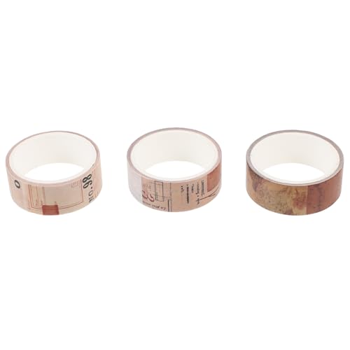 Lurrose 3 Rollen Klebeband the washi tape zierband selbstklebend Washi-Papierband Nachfüllungen Film Haustier selbstklebende DIY-Klebebänder Geschenkverpackungsband Japanisches Papier von Lurrose