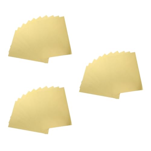 Lurrose 3 Sätze 3 Sets Goldener Einseitiger Karton Braunes Papier Geschenkpapier Gold Origami Papier Zuckerverpackungen Paket Bonbonpapier Blankopapier DIY 10 Stück * 3 von Lurrose