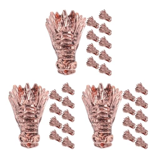 Lurrose 3 Sätze 3 Sets Wasserhahn Zubehör Anhänger Halskette Perlen DIY Halsketten Charms Schmuckzubehör Drachenkopf Charms Perlen Halskette Schmuck Charms DIY 10 Stück * 3 von Lurrose