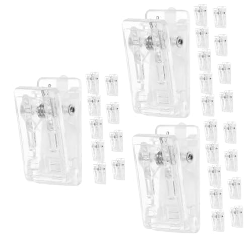 Lurrose 3 Sätze Ausweisinhaber Büroklammern Id-abzeichen-clip Kabelclips Clips Für Ausweise Namensschild-clip Ausweis-clip Ausweishalter Abzeichen-clips Abs Transparent 10 Stück * 3 von Lurrose